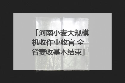 河南小麦大规模机收作业收官 全省麦收基本结束