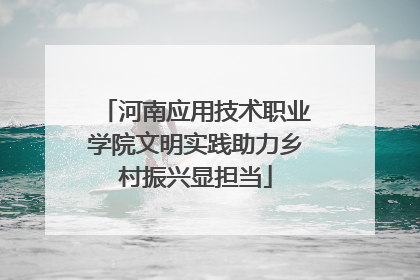 河南应用技术职业学院文明实践助力乡村振兴显担当