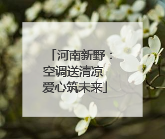 河南新野：空调送清凉 爱心筑未来