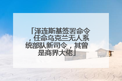 泽连斯基签署命令，任命乌克兰无人系统部队新司令，其曾是商界大佬