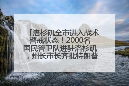 洛杉矶全市进入战术警戒状态！2000名国民警卫队进驻洛杉矶，州长市长齐批特朗普“制造混乱”