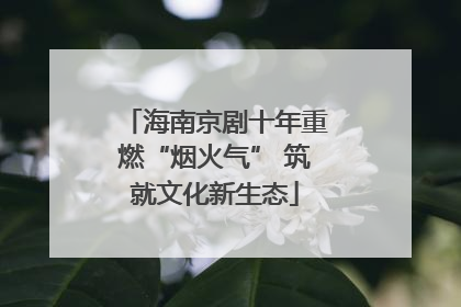 海南京剧十年重燃“烟火气” 筑就文化新生态