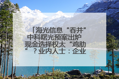 海光信息“吞并”中科曙光预案出炉 现金选择权太“鸡肋”？业内人士：企业不想大量现金流出