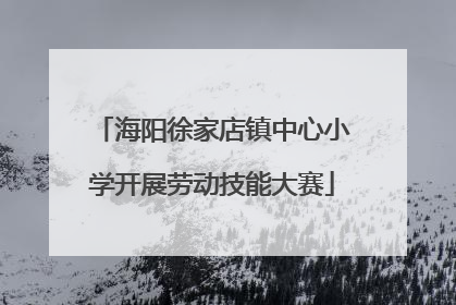 海阳徐家店镇中心小学开展劳动技能大赛