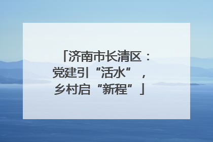 济南市长清区：党建引“活水”，乡村启“新程”
