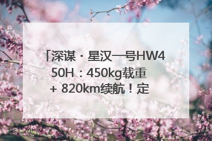 深谋・星汉一号HW450H：450kg载重+ 820km续航！定义低空运力新标准