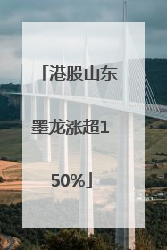 港股山东墨龙涨超150%