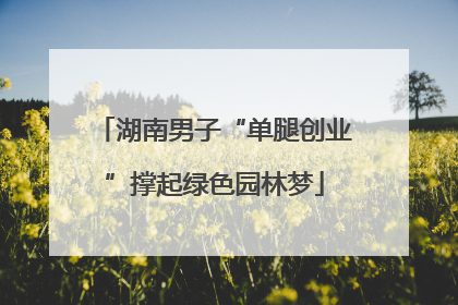 湖南男子“单腿创业”撑起绿色园林梦