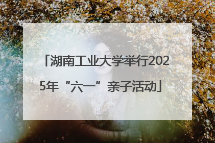 湖南工业大学举行2025年“六一”亲子活动