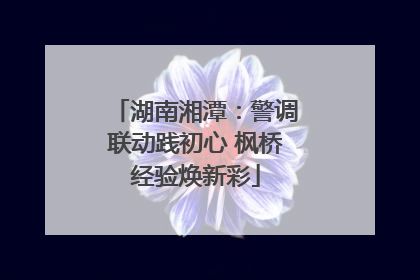 湖南湘潭：警调联动践初心 枫桥经验焕新彩