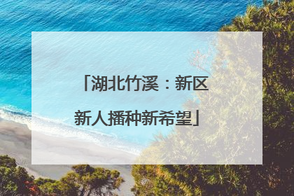 湖北竹溪：新区新人播种新希望