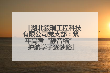 湖北毅瑞工程科技有限公司党支部：筑牢高考“静音墙” 护航学子逐梦路