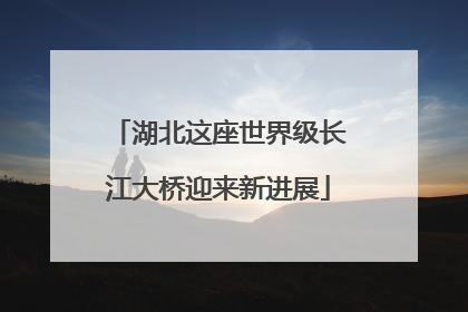 湖北这座世界级长江大桥迎来新进展