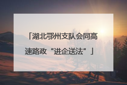 湖北鄂州支队会同高速路政“进企送法”