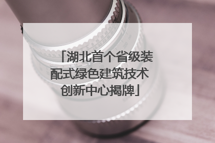 湖北首个省级装配式绿色建筑技术创新中心揭牌