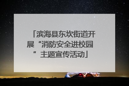 滨海县东坎街道开展“消防安全进校园”主题宣传活动