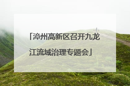 漳州高新区召开九龙江流域治理专题会