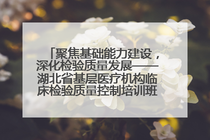 聚焦基础能力建设，深化检验质量发展——湖北省基层医疗机构临床检验质量控制培训班（孝感站）成功举办