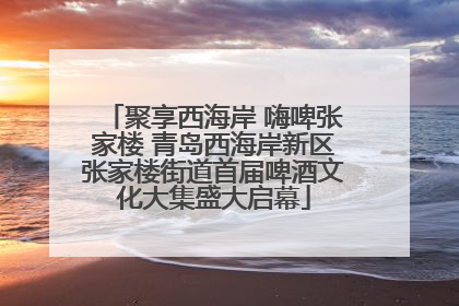 聚享西海岸 嗨啤张家楼 青岛西海岸新区张家楼街道首届啤酒文化大集盛大启幕