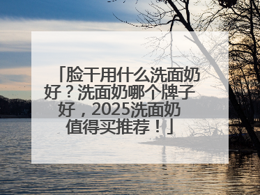 脸干用什么洗面奶好？洗面奶哪个牌子好，2025洗面奶值得买推荐！