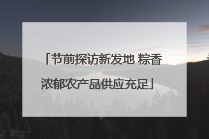 节前探访新发地 粽香浓郁农产品供应充足