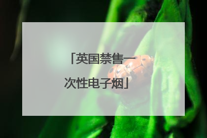 英国禁售一次性电子烟
