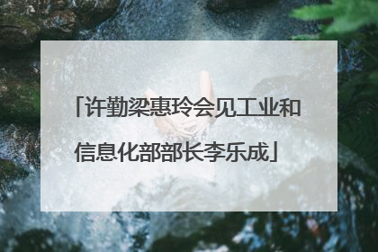许勤梁惠玲会见工业和信息化部部长李乐成