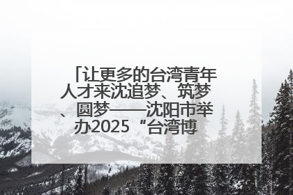 让更多的台湾青年人才来沈追梦、筑梦、圆梦——沈阳市举办2025“台湾博士沈阳行”活动