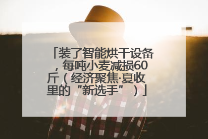装了智能烘干设备，每吨小麦减损60斤（经济聚焦·夏收里的“新选手”）