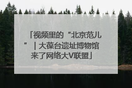视频里的“北京范儿”｜大葆台遗址博物馆来了网络大V联盟
