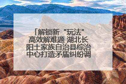解锁新“玩法” 高效解难题 湖北长阳土家族自治县综治中心打造矛盾纠纷调处“终点站”