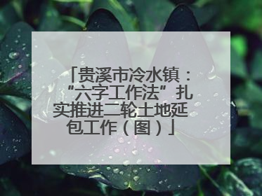 贵溪市冷水镇：“六字工作法”扎实推进二轮土地延包工作（图）
