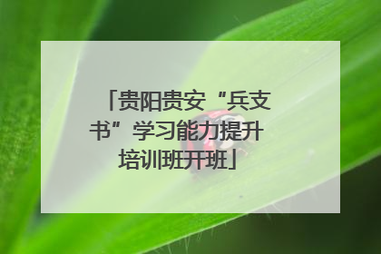 贵阳贵安“兵支书”学习能力提升培训班开班