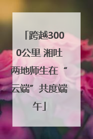 跨越3000公里 湘吐两地师生在“云端”共度端午