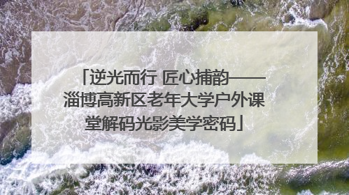 逆光而行 匠心捕韵——淄博高新区老年大学户外课堂解码光影美学密码