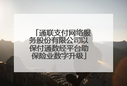 通联支付网络服务股份有限公司以保付通数经平台助保险业数字升级