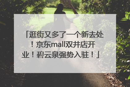 逛街又多了一个新去处！京东mall双井店开业！碧云泉强势入驻！
