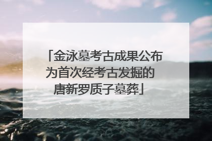 金泳墓考古成果公布 为首次经考古发掘的唐新罗质子墓葬