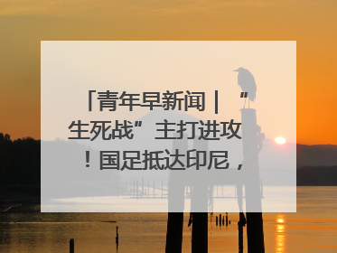 青年早新闻｜“生死战”主打进攻！国足抵达印尼，主教练发声