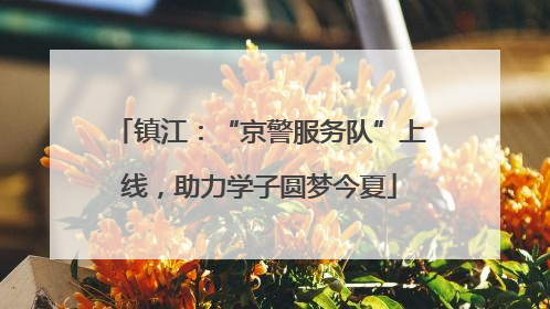 镇江：“京警服务队”上线，助力学子圆梦今夏