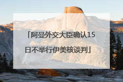 阿曼外交大臣确认15日不举行伊美核谈判