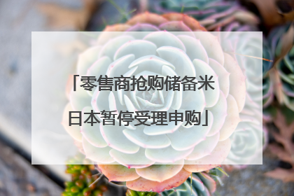 零售商抢购储备米 日本暂停受理申购