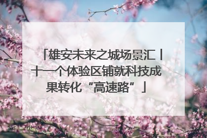 雄安未来之城场景汇丨十一个体验区铺就科技成果转化“高速路”