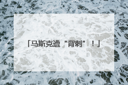 马斯克遭“背刺”！