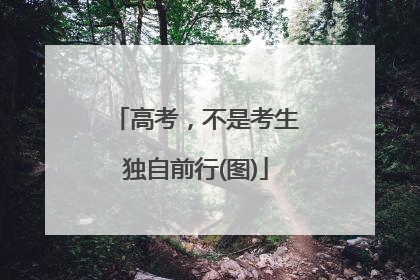 高考，不是考生独自前行(图)