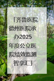 齐鲁医院德州医院承办2025年度公立医院绩效监测智享汇