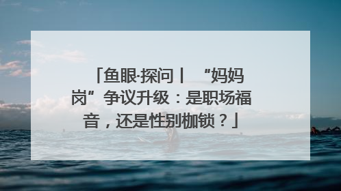 鱼眼·探问丨 “妈妈岗”争议升级：是职场福音，还是性别枷锁？