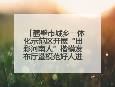 鹤壁市城乡一体化示范区开展“出彩河南人”楷模发布厅暨模范好人进校园宣讲活动