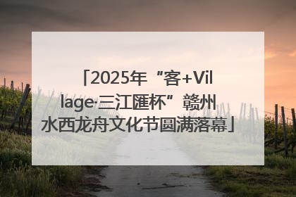 2025年“客+Village·三江匯杯”赣州水西龙舟文化节圆满落幕