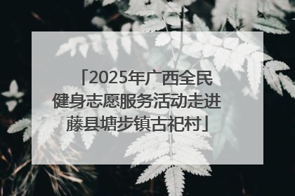2025年广西全民健身志愿服务活动走进藤县塘步镇古祀村
